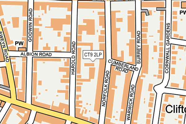 CT9 2LP map - OS OpenMap – Local (Ordnance Survey)