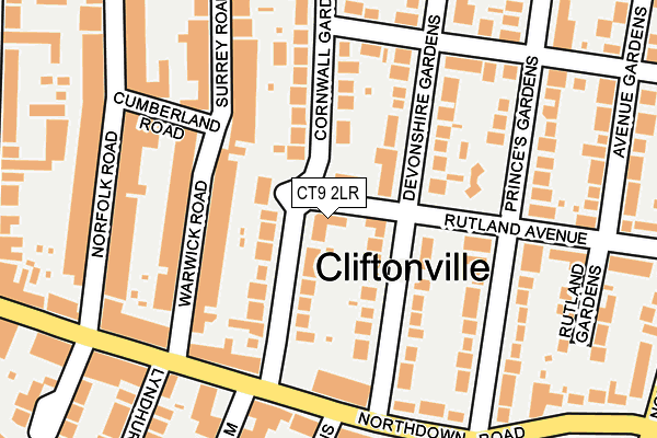 CT9 2LR map - OS OpenMap – Local (Ordnance Survey)