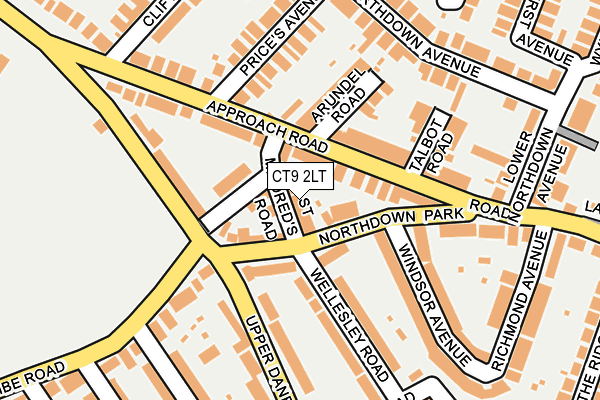 CT9 2LT map - OS OpenMap – Local (Ordnance Survey)