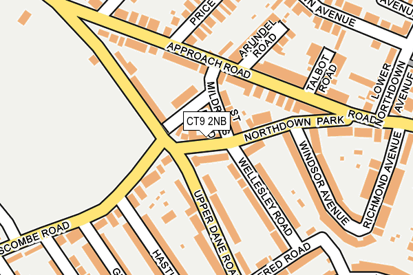 CT9 2NB map - OS OpenMap – Local (Ordnance Survey)