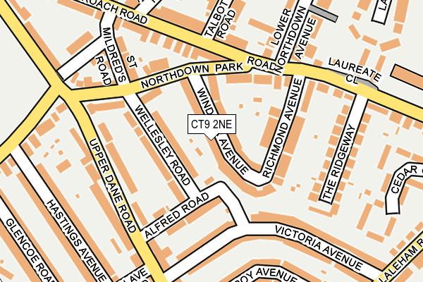 CT9 2NE map - OS OpenMap – Local (Ordnance Survey)