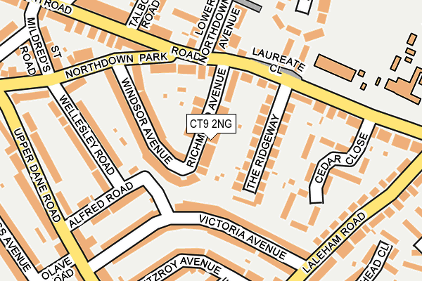 CT9 2NG map - OS OpenMap – Local (Ordnance Survey)