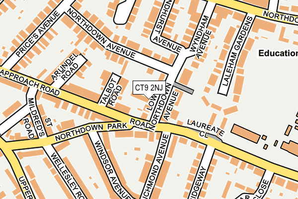 CT9 2NJ map - OS OpenMap – Local (Ordnance Survey)