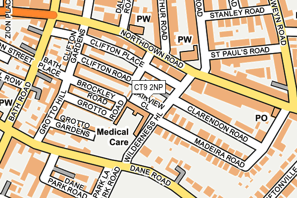 CT9 2NP map - OS OpenMap – Local (Ordnance Survey)