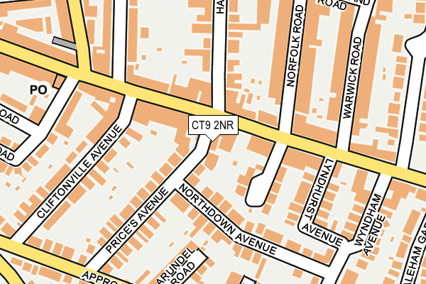 CT9 2NR map - OS OpenMap – Local (Ordnance Survey)