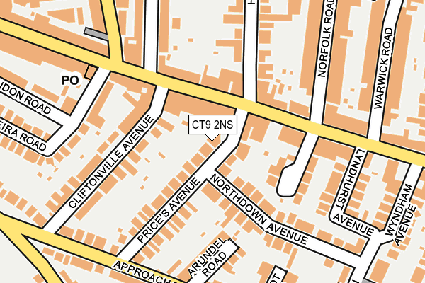 CT9 2NS map - OS OpenMap – Local (Ordnance Survey)