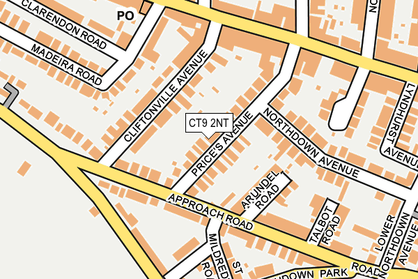 CT9 2NT map - OS OpenMap – Local (Ordnance Survey)