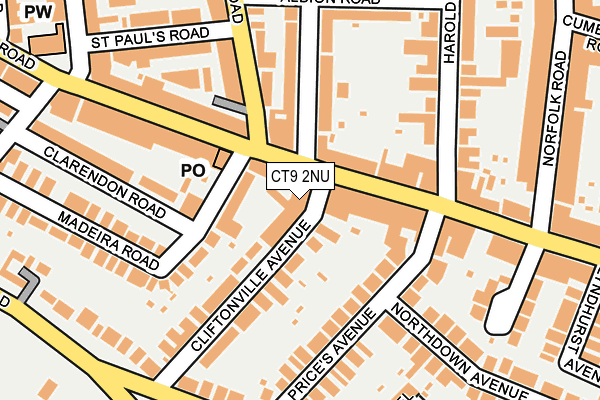 CT9 2NU map - OS OpenMap – Local (Ordnance Survey)