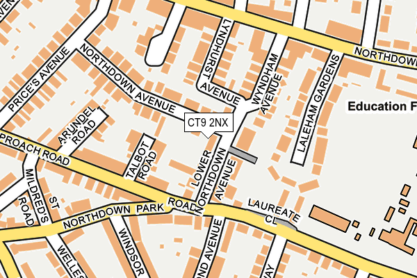 CT9 2NX map - OS OpenMap – Local (Ordnance Survey)