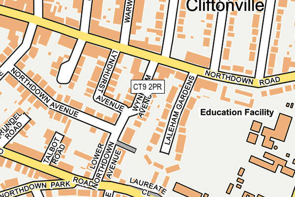 CT9 2PR map - OS OpenMap – Local (Ordnance Survey)