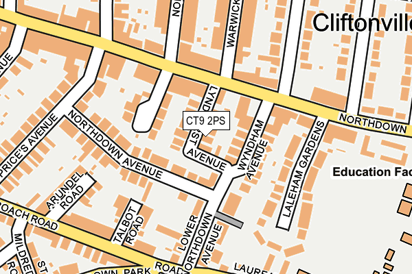 CT9 2PS map - OS OpenMap – Local (Ordnance Survey)