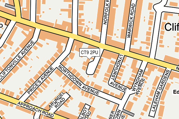 CT9 2PU map - OS OpenMap – Local (Ordnance Survey)