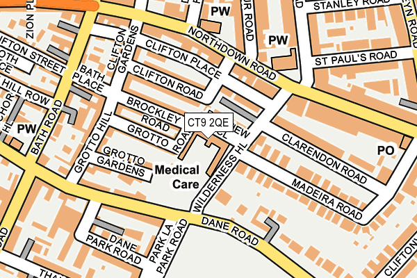 CT9 2QE map - OS OpenMap – Local (Ordnance Survey)