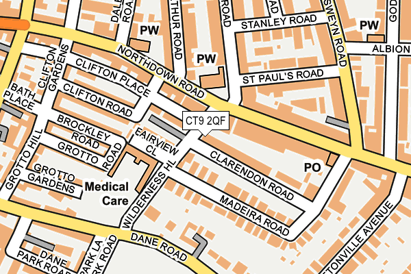 CT9 2QF map - OS OpenMap – Local (Ordnance Survey)