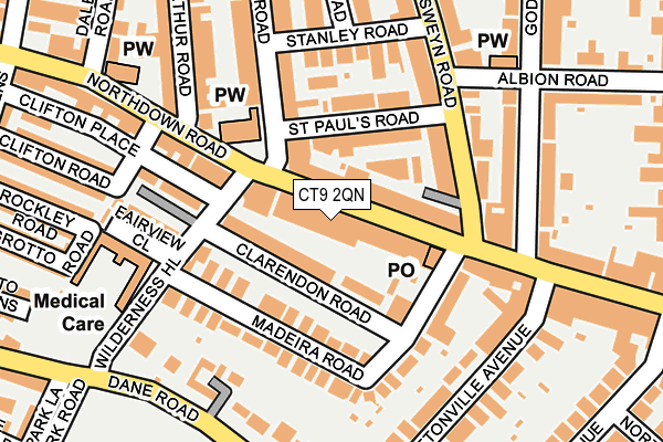 CT9 2QN map - OS OpenMap – Local (Ordnance Survey)