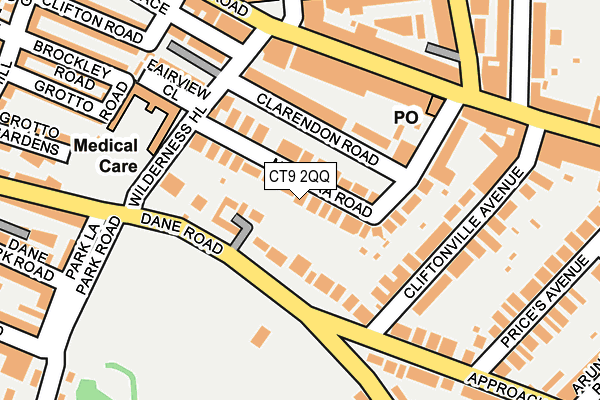 CT9 2QQ map - OS OpenMap – Local (Ordnance Survey)