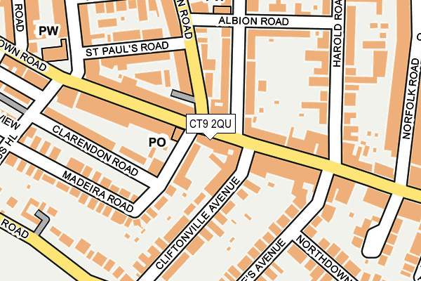 CT9 2QU map - OS OpenMap – Local (Ordnance Survey)