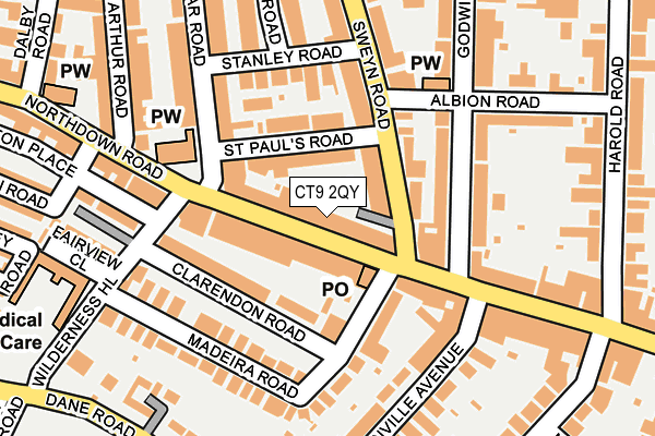 CT9 2QY map - OS OpenMap – Local (Ordnance Survey)