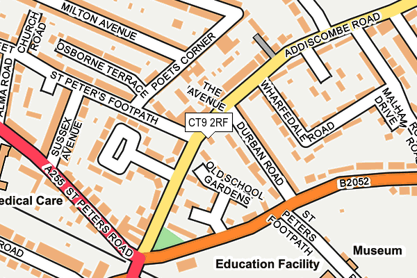 CT9 2RF map - OS OpenMap – Local (Ordnance Survey)