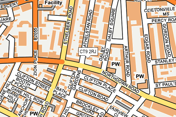 CT9 2RJ map - OS OpenMap – Local (Ordnance Survey)