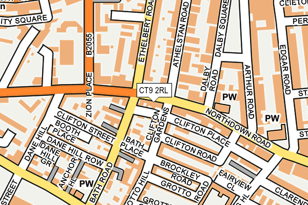 CT9 2RL map - OS OpenMap – Local (Ordnance Survey)