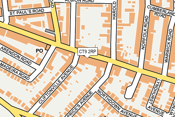 CT9 2RP map - OS OpenMap – Local (Ordnance Survey)