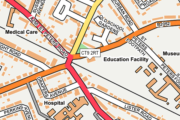 CT9 2RT map - OS OpenMap – Local (Ordnance Survey)