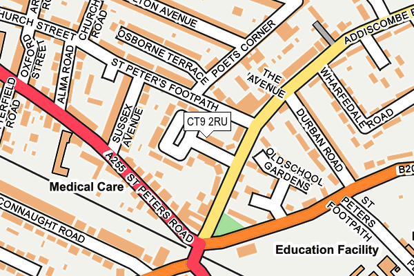 CT9 2RU map - OS OpenMap – Local (Ordnance Survey)