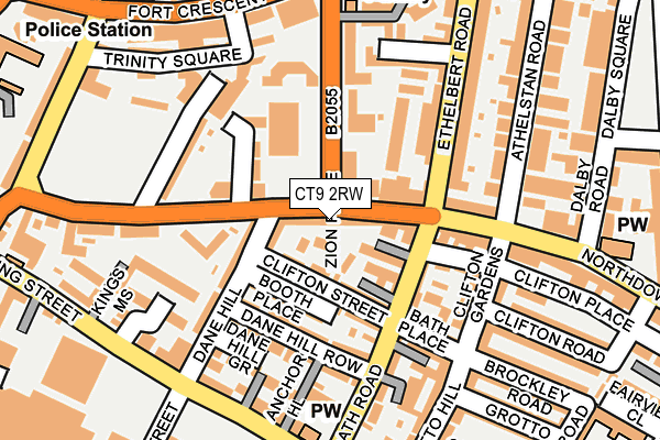 CT9 2RW map - OS OpenMap – Local (Ordnance Survey)