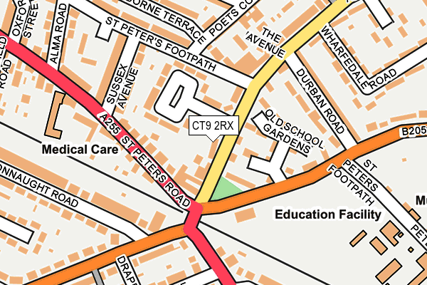 CT9 2RX map - OS OpenMap – Local (Ordnance Survey)