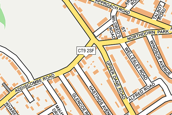 CT9 2SF map - OS OpenMap – Local (Ordnance Survey)