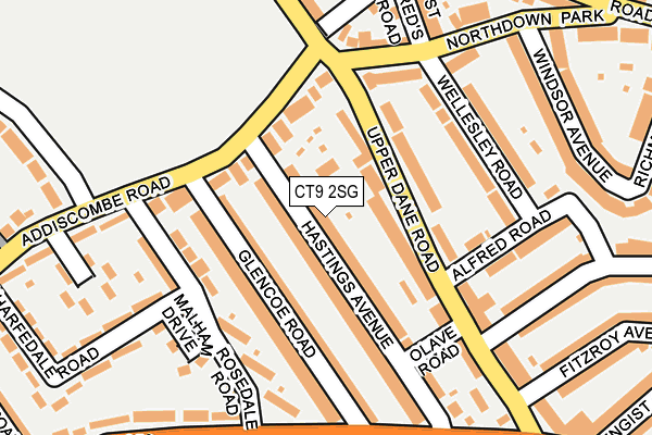 CT9 2SG map - OS OpenMap – Local (Ordnance Survey)