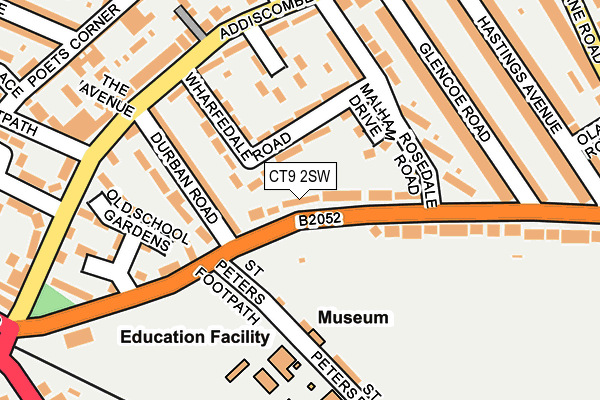 CT9 2SW map - OS OpenMap – Local (Ordnance Survey)