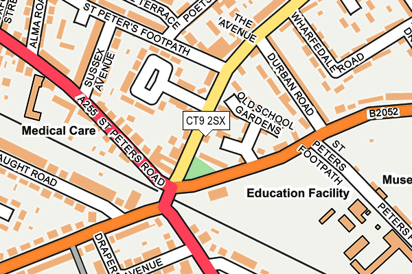 CT9 2SX map - OS OpenMap – Local (Ordnance Survey)