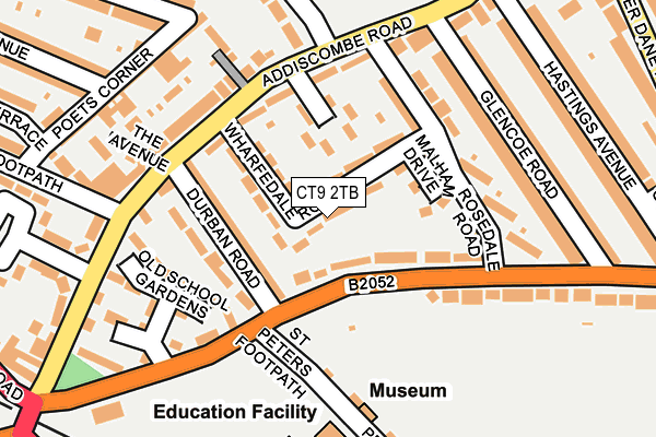 CT9 2TB map - OS OpenMap – Local (Ordnance Survey)