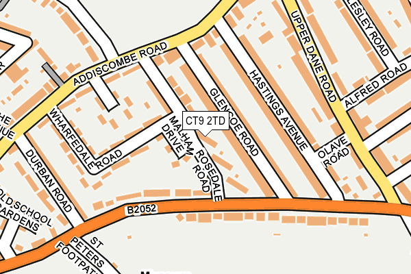 CT9 2TD map - OS OpenMap – Local (Ordnance Survey)