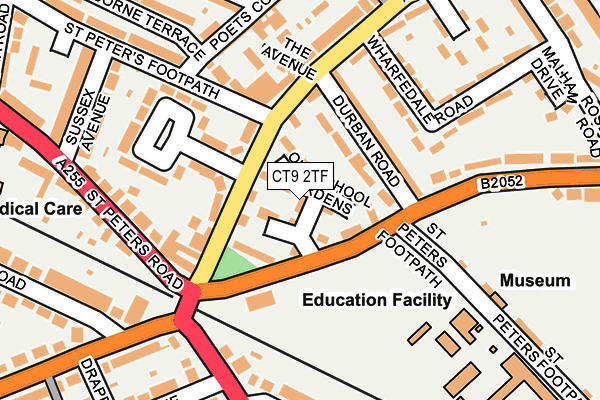 CT9 2TF map - OS OpenMap – Local (Ordnance Survey)