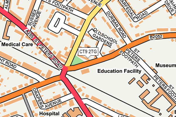 CT9 2TG map - OS OpenMap – Local (Ordnance Survey)