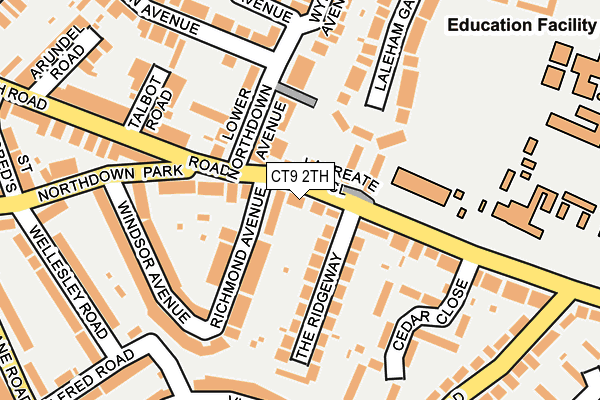 CT9 2TH map - OS OpenMap – Local (Ordnance Survey)