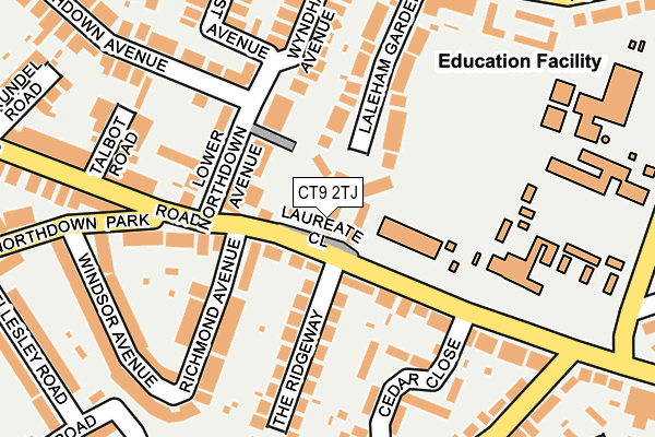 CT9 2TJ map - OS OpenMap – Local (Ordnance Survey)