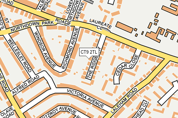 CT9 2TL map - OS OpenMap – Local (Ordnance Survey)