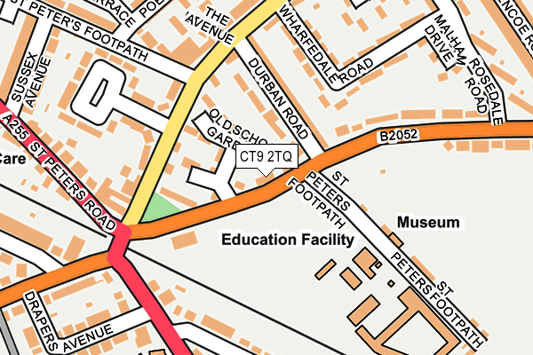 CT9 2TQ map - OS OpenMap – Local (Ordnance Survey)