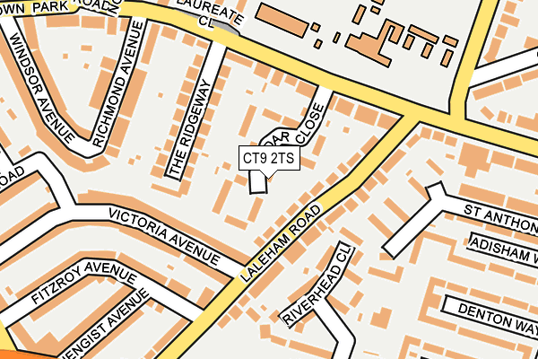 CT9 2TS map - OS OpenMap – Local (Ordnance Survey)