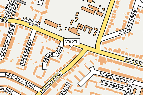 CT9 2TU map - OS OpenMap – Local (Ordnance Survey)