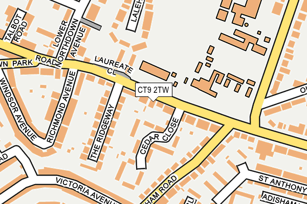 CT9 2TW map - OS OpenMap – Local (Ordnance Survey)