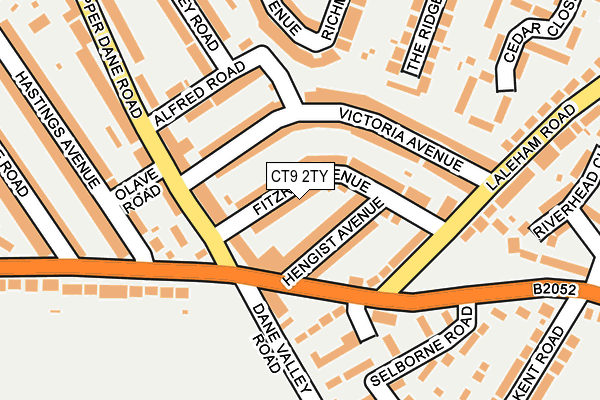 CT9 2TY map - OS OpenMap – Local (Ordnance Survey)