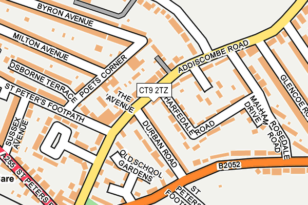 CT9 2TZ map - OS OpenMap – Local (Ordnance Survey)