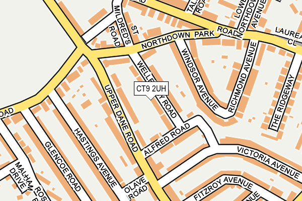 CT9 2UH map - OS OpenMap – Local (Ordnance Survey)