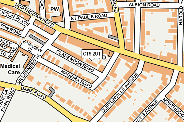 CT9 2UT map - OS OpenMap – Local (Ordnance Survey)