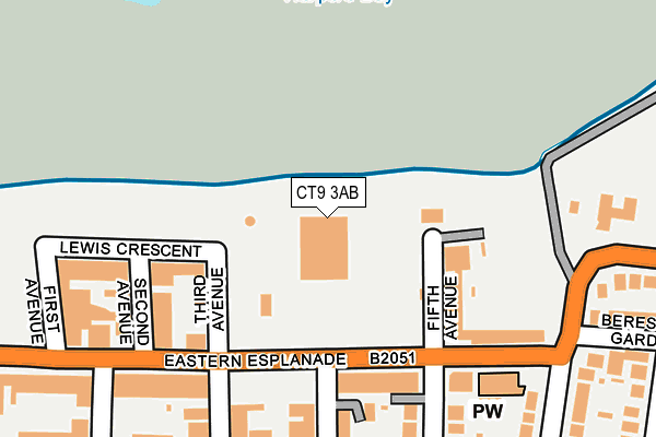 CT9 3AB map - OS OpenMap – Local (Ordnance Survey)